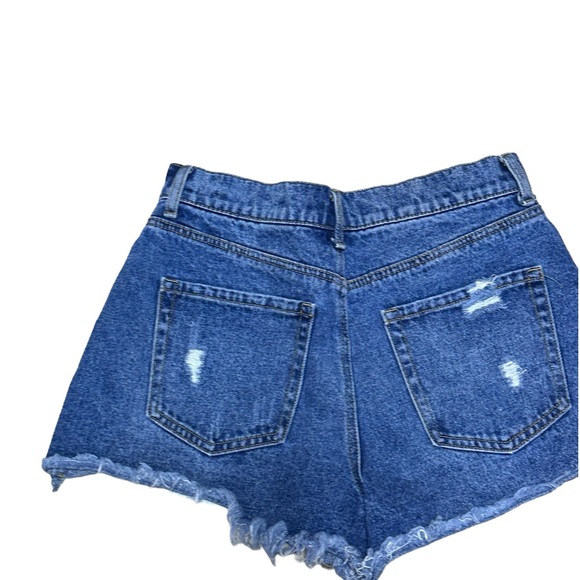 Cute Distressed Denim Shorts Forever 21 Size 30 EUC - Picture 9 of 12